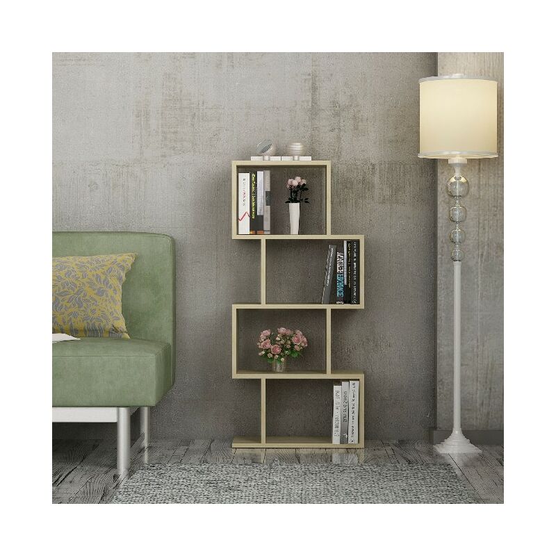 

Homemania - Libreria Helen - con estantes - Oficina, Estudio, Habitacion - Roble en Tablero de particulas de melamina, 116,4 x 53,5 x 22 cm