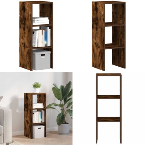 VidaXL Librerie 2 Pezzi Impilabili – Rovere Fumo 30x30x80 Cm – Modulari In Truciolato - 4