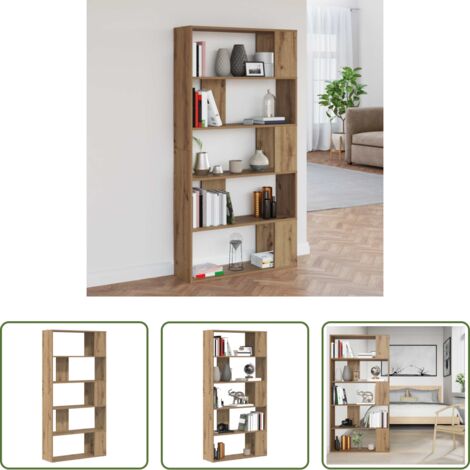 Libreria in legno -  Armadio per Libri Rovere artigianale 80 x 24 x 159 cm