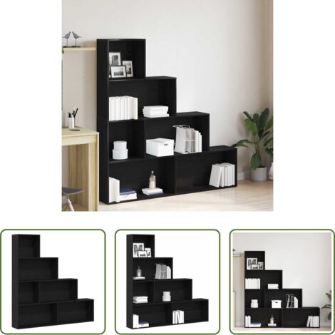 Libreria in legno -  Armadio per Libri Rovere Nero 155 x 24 x 160 cm