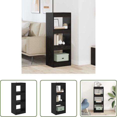 Libreria in legno -  Armadio per Libri Rovere nero 40 x 30 x 103 cm