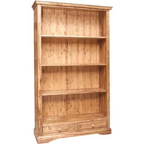 Libreria in legno di tiglio 180x109x36 cm Libreria legno massello Made in Italy