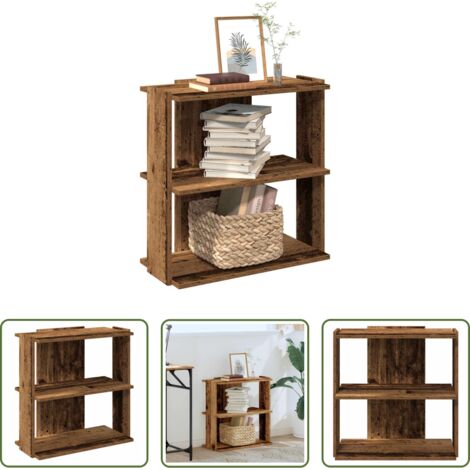 Libreria in legno -  Libreria a 3 Ripiani Legno Vecchio 60x30x60cm Legno Multistrato