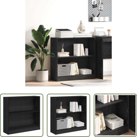 Libreria in legno -  Libreria Rovere Nero 80 x 24 x 76 cm Legno multistrato