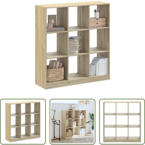 Libreria in legno multistrato -  Libreria Rovere Sonoma 102x32x108 cm in Legno Multistrato