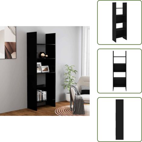Libreria in legno multistrato - vidaXL Libreria Nera 60x35x180 cm in Legno Multistrato - Libreria per libri