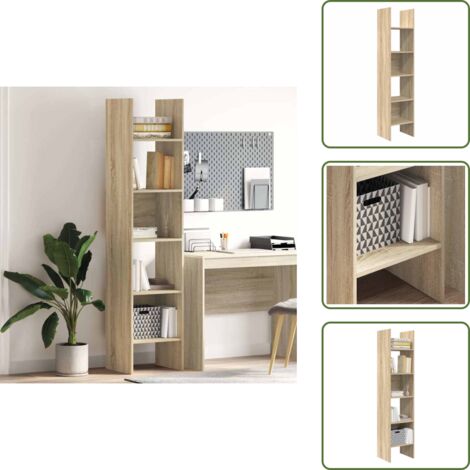Libreria in legno multistrato - vidaXL Libreria Rovere Sonoma 40x35x180 cm in Legno Multistrato - Libreria per libri