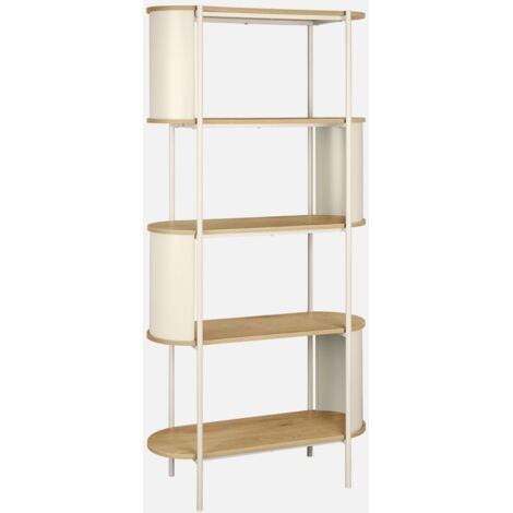 HOMBAZAAR Libreria industriale a 5 ripiani, libreria Etagere Librerie e Librerie, Libreria alta, libreria autoportante per soggiorno, camera da letto e ufficio domestico, marrone
