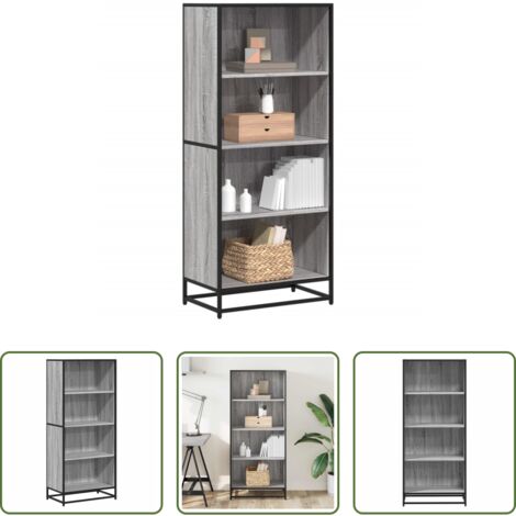 Libreria in metallo -  Libreria Grigio Sonoma 60x35x139 cm in Truciolato