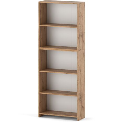 Libreria in rovere Wotan 70 cm 5 ripiani raccoglitori Toys Loft in legno