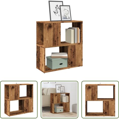 Libreria in truciolato -  Libreria Legno Antico 60x24x63 cm in Legno Multistrato