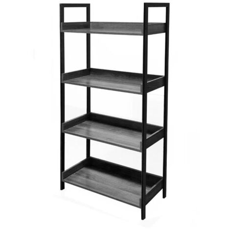 LIBRERIA INDUSTRIAL 4 RIPIANI 80X30X145H GRIGIO