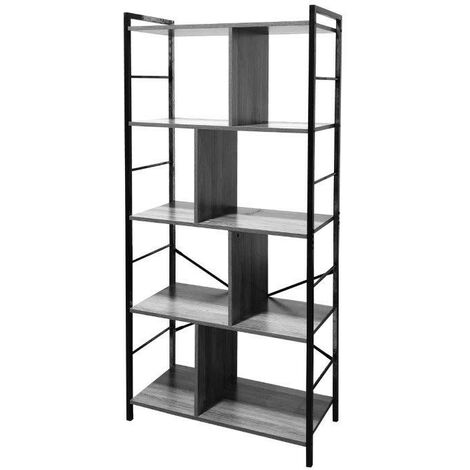 LIBRERIA INDUSTRIAL 80X33X161 GRIGIO