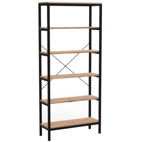 LIBRERIA ''INDUSTRIAL'' DIM.: 80X30x180CM. COLORE QUERCIA