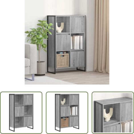 Libreria industriale -  Armadio per Libri Grigio Sonoma 68 x 30 x 108.5 cm