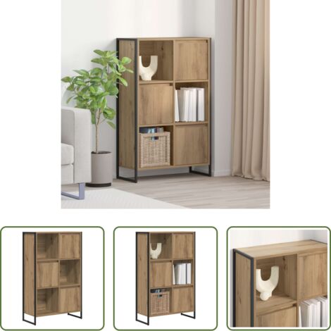 Libreria industriale -  Armadio per Libri Rovere Artigianale 68 x 30 x 108.5 cm