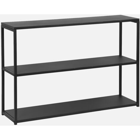Libreria industriale in metallo nero, 120cm