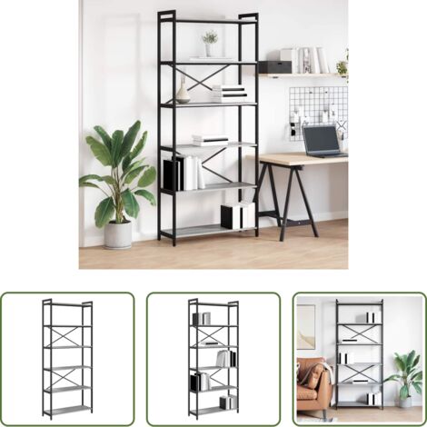 Libreria industriale -  Libreria Grigio sonoma 40 x 30 x 85 cm Legno multistrato