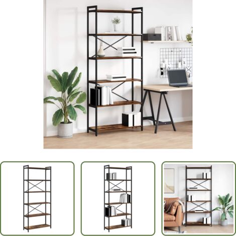 Libreria industriale -  Libreria Rovere fumé 40 x 30 x 85 cm Legno multistrato