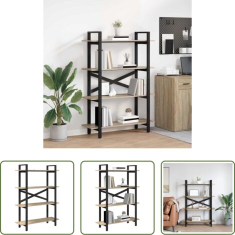 Libreria industriale -  Libreria Rovere Sonoma 100 x 33,5 x 140 cm Legno multistrato
