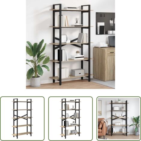 Libreria industriale -  Libreria Rovere Sonoma 100 x 33,5 x 178 cm Legno multistrato