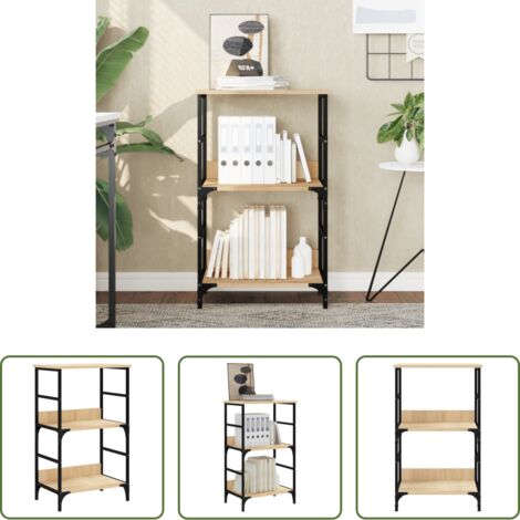 Libreria industriale -  Libreria Rovere Sonoma 50x33x82 cm in Legno Multistrato