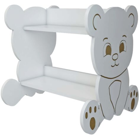 Librería infantil con forma de oso 60 x 56 x 56 cm blanca 030006521