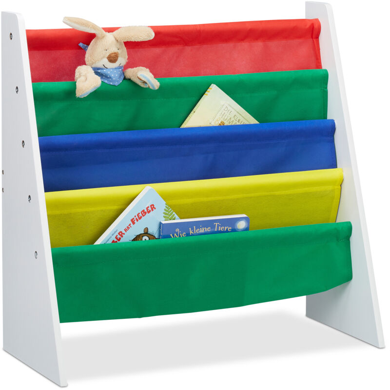 

Librería infantil, Mueble de almacenaje de juguetes, MDF+Poliéster, Multi-color