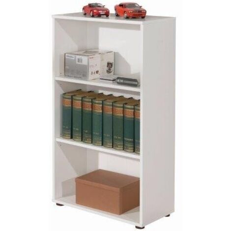 Libreria Inter Link 3 livelli laminato bianco Dim. 60x30x110