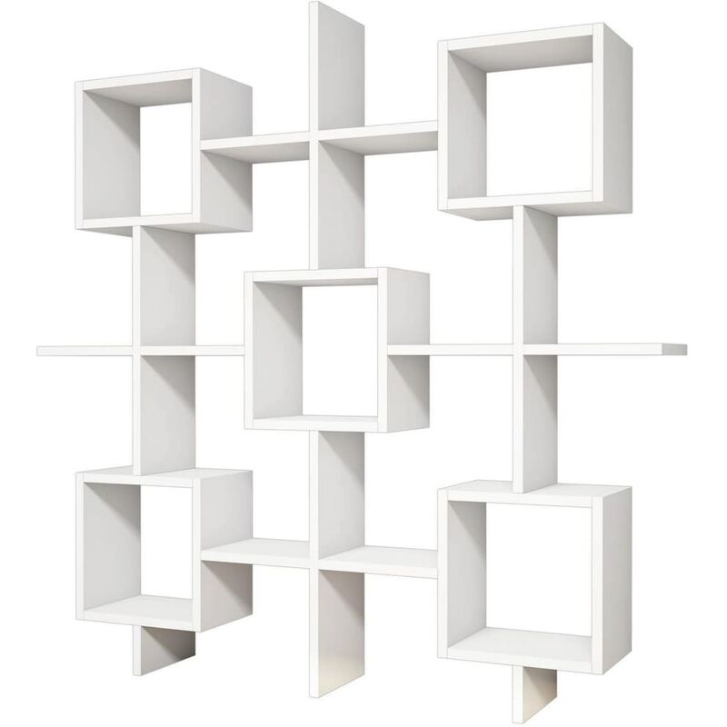 

Home Mania - Homemania Estantería Irma blanca 130x22x130cm - Blanco