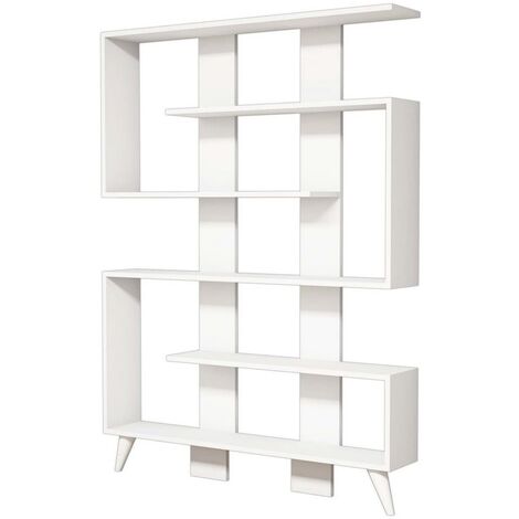 Libreria bianca particolari noce Jane 120x164h