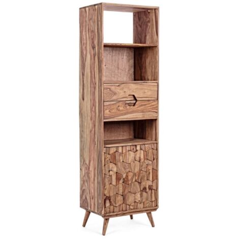 Libreria "Kant" porta oggetti, mobile per interno -1 anta - 2 cassetti