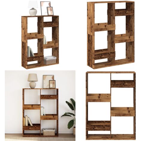Libreria Legno Antico 100x33x135 cm in Legno Multistrato - Libreria in truciolato - Libreria con ripiani