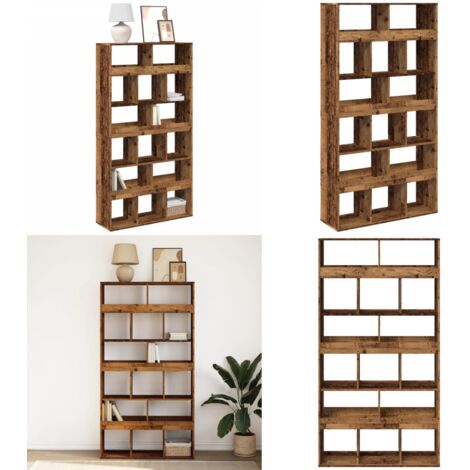 Libreria Legno Antico 100x33x187,5 cm in Truciolato - Libreria antica - Libreria decorativa