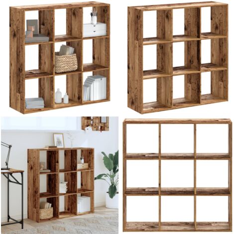 Libreria Legno Antico 102x32x102 cm in Legno Multistrato - Libreria antica - Scaffale in legno