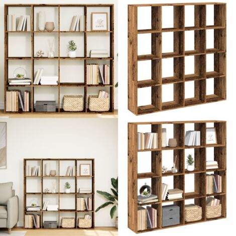 Libreria Legno Antico 137,5x29x137,5 cm in Legno Multistrato - Libreria antica - Libreria in truciolato