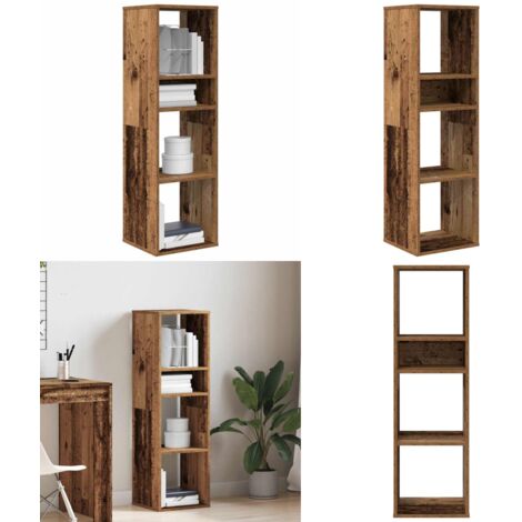 Libreria Legno Antico 34x31x112 cm in Legno Multistrato - Scaffale per libri - Libreria antica