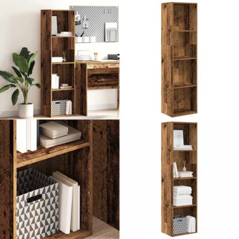 Libreria Legno Antico 40x30x152 cm in Legno Multistrato - Libreria antica - Libreria in truciolato