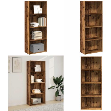 Libreria Legno Antico 60x30x152 cm in Legno Multistrato - Libreria antica - Libreria in truciolato