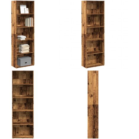 Libreria Legno Antico 60x30x189 cm in Legno Multistrato - Libreria antica - Libreria in truciolato
