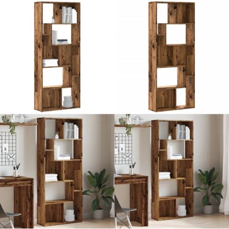 Libreria Legno Antico 67x24x161 cm in Truciolato - Libreria in truciolato - Libreria moderna