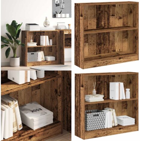Libreria Legno Antico 80x24x76 cm in Legno Multistrato - Libreria antica - Libreria in truciolato