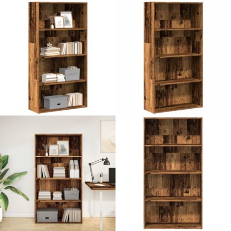 Libreria Legno Antico 80x30x152 cm in Legno Multistrato - Libreria antica - Libreria in truciolato