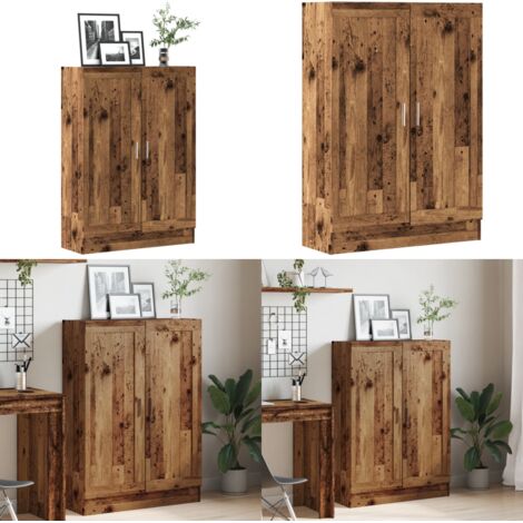 Libreria Legno Antico 82,5x30,5x115 cm in Truciolato - Libreria antica - Libreria decorativa