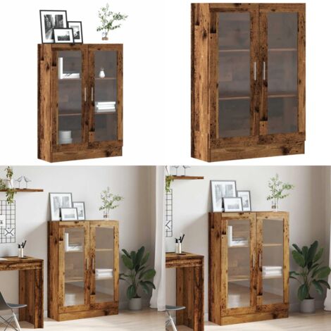 Libreria Legno Antico 82,5x30,5x115 cm in Truciolato - Libreria antica - Libreria decorativa