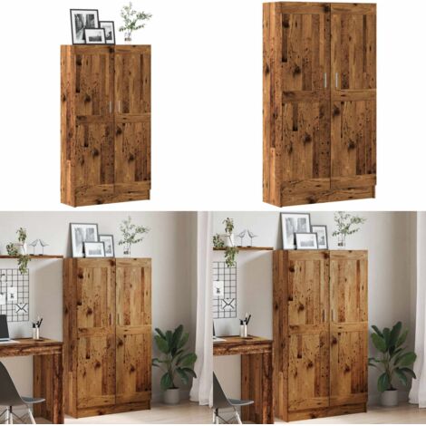 Libreria Legno Antico 82,5x30,5x150 cm in Legno Multistrato - Libreria antica - Libreria a 4 ripiani