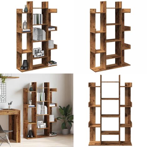 Libreria Legno Antico 86x25,5x140 cm in Legno Multistrato - Scaffale per libri - Scaffalatura in truciolato