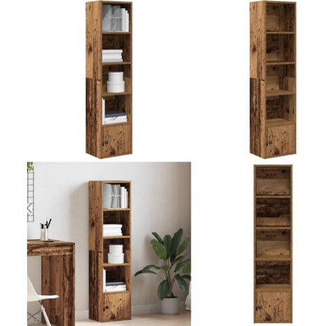 Libreria Legno Vecchio 31x24x127 cm in Legno Multistrato - Libreria antica - Libreria in truciolato