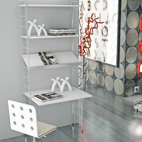 Libreria orizzontale bifacciale 96x25,5x168,5 cm tortora