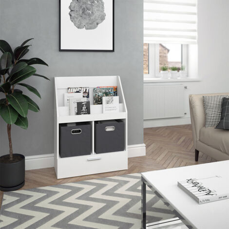 Libreria Luigi, Bianco, 72 x 96.2 cm Senza box pieghevole, Vicco